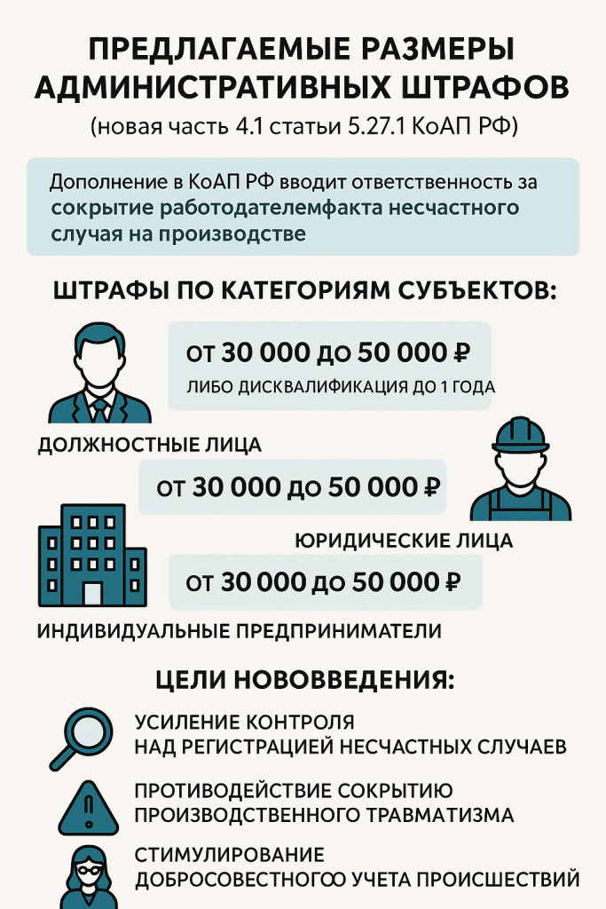 Сокрытие несчастного случая на производстве: почему это недопустимо и какие штрафы грозят работодателю (анализ законопроекта № 914755-8)