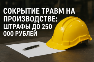 Сокрытие травм на производстве: новый закон вводит штрафы до 250 000 рублей. Как бизнесу избежать наказания?
