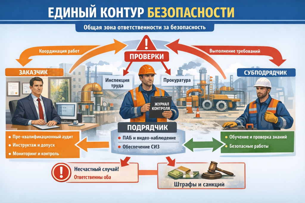 HSE-менеджмент подрядчиков 2026: как защитить компанию от ответственности за чужие ошибки